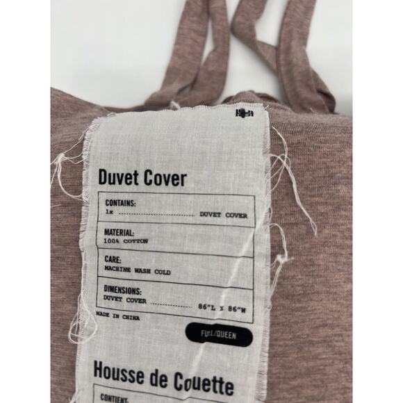 Urban Outfitters T-Shirt Jersey Duvet Cover Full Queen Rose Pink - Picture 3 of 5